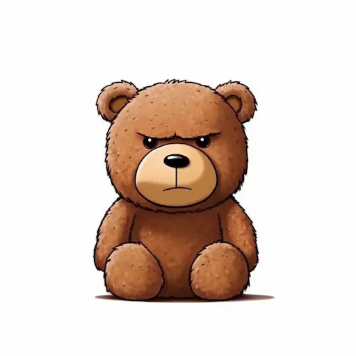 Ian-teddy-bear-with-Bitchy-face